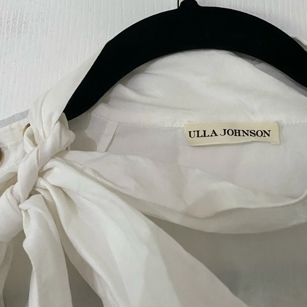 ULLA JOHNSON Penelope Poplin Blouse Button Accents 6 - Picture 3 of 14